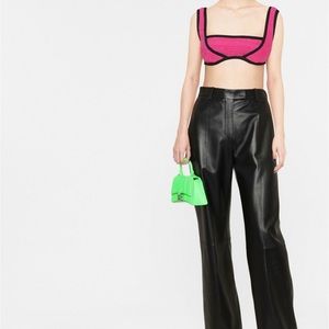 Marine Serre jacquard towel cropped top